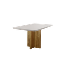 Ver imagem 3 de Conjunto Sala de Jantar Roma Mesa e Cadeiras Bege Madeira Maciça