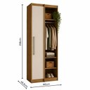Ver imagem 2 de Guarda Roupas Closet de Canto 80cm Selene Soluzione Móveis