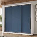Ver imagem 1 de Guarda Roupa Casal 220cm com 3 Portas de Correr e 4 Gavetas 240837 Valência Politorno Móveis