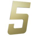 Ver imagem 1 de Número 130mm Garbo Font - Ouro Escovado 5