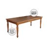 Conjunto Jantar Mesa Franscisca 270x100 Madeira Maciça com 10 Cadeiras Ripada Confort Castanho - 3