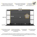 Ver imagem 4 de Painel com Suporte TV 60" e Espelho Nairóbi Multimóveis V3321 Grafite