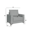 Ver imagem 3 de Poltrona Decorativa com Pé Metálico Amazon