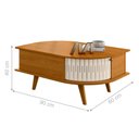 Ver imagem 2 de Mesa de Centro para Sala de Estar Udine Cinamomo Off White