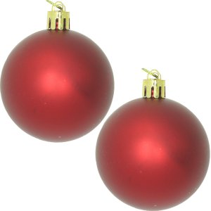 Kit 12 Bolas Vermelha Natal Decoração Árvore de Natal 55mm