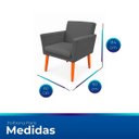 Ver imagem 6 de Poltrona Cadeira para Sala Confortável e Minimalista Paris em Suede Chumbo