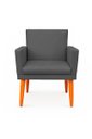 Ver imagem 1 de Poltrona Cadeira para Sala Confortável e Minimalista Paris em Suede Chumbo