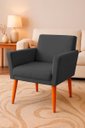 Ver imagem 2 de Poltrona Cadeira para Sala Confortável e Minimalista Paris em Suede Chumbo