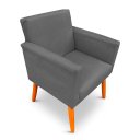 Ver imagem 5 de Poltrona Cadeira para Sala Confortável e Minimalista Paris em Suede Chumbo