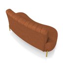 Ver imagem 7 de Sofá 2 Lugares Living 160cm Pé Ferro Dourado Maraú Sint Pu Nozes K01 - D'Rossi
