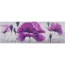 Quadro Tela Impressa Flor Papoula Roxa 150x50cm - 1