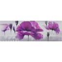 Ver imagem 1 de Quadro Tela Impressa Flor Papoula Roxa 150x50cm