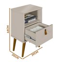 Ver imagem 4 de Mesinha para Cabeceira Pequena com Gaveta Off White Conchas Jm Móveis