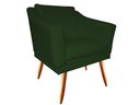 Ver imagem 3 de Kit 2 Poltronas Decorativa Agatha Suede Verde Pés Madeira Ms Decor