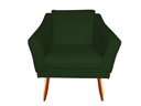 Ver imagem 2 de Kit 2 Poltronas Decorativa Agatha Suede Verde Pés Madeira Ms Decor