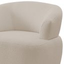 Ver imagem 5 de Kit 02 Poltronas Giratória Orgânica para Sala Living Florea M05 Bouclê Creme - Lyam Decor