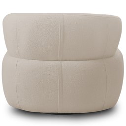 Kit 02 Poltronas Giratória Orgânica para Sala Living Florea M05 Bouclê Creme - Lyam Decor - 7