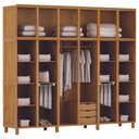 Ver imagem 4 de Guarda-roupa 12 Portas Cama Cômoda 6 Gavetas Madeira Mel