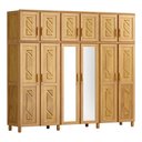 Ver imagem 5 de Guarda-roupa 12 Portas Cama Cômoda 6 Gavetas Madeira Mel