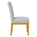 Ver imagem 6 de Kit 8 Cadeiras de Jantar Brisa Suede Base de Madeira - Pallazio Cor:Cinza