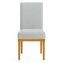 Ver imagem 2 de Kit 8 Cadeiras de Jantar Brisa Suede Base de Madeira - Pallazio Cor:Cinza