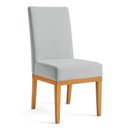 Ver imagem 4 de Kit 8 Cadeiras de Jantar Brisa Suede Base de Madeira - Pallazio Cor:Cinza