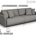 Ver imagem 3 de Sofá 2 Lugares Retrátil e Reclinável 260cm Linho Domus