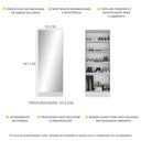 Ver imagem 3 de Sapateira 1 Porta com Espelho Jade Plus Multimóveis Branca