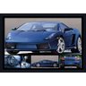 Quadro Decorativo Poster com Moldura Lamborghini Azul 94x64cm - 1