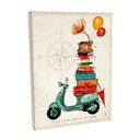 Ver imagem 2 de Quadro Box Viajar Scooter em Mdf 30x40 Branco