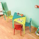 Ver imagem 2 de Mesa Plástica Triangular Infantil Amarela 64x59cm Tramontina Sofia Brincar Estudar