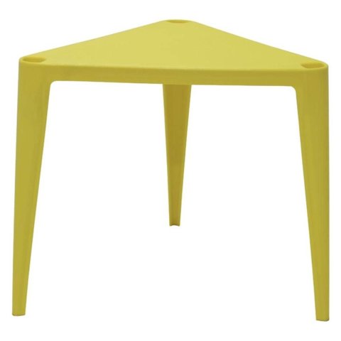 Mesa Plástica Triangular Infantil Amarela 64x59cm Tramontina Sofia Brincar Estudar