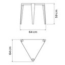 Ver imagem 3 de Mesa Plástica Triangular Infantil Amarela 64x59cm Tramontina Sofia Brincar Estudar