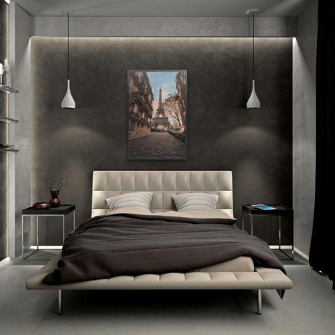 Quadro Torre Eiffel 80x120 Cm Tecido Canvas