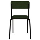 Ver imagem 7 de Kit 04 Cadeiras Estofada para Sala de Jantar Sense Preto C01 Linho Verde Musgo - Lyam Decor