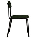 Ver imagem 6 de Kit 04 Cadeiras Estofada para Sala de Jantar Sense Preto C01 Linho Verde Musgo - Lyam Decor