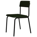 Ver mais imagens de Kit 04 Cadeiras Estofada para Sala de Jantar Sense Preto C01 Linho Verde Musgo - Lyam Decor