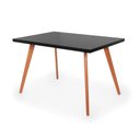 Ver imagem 2 de Conjunto Mesa de Jantar Gih 120x80cm Preta com 4 Cadeiras Slim - Branco