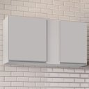 Ver imagem 5 de Armário Aéreo 100cm 2 Portas Indiana Branco - Lumil Móveis