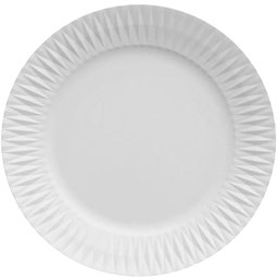 Jogo 12 Pratos para Sobremesa Porcelana 20,5cm Branco Diamante Germer Mesa Posta - 2
