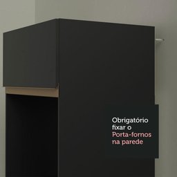 Armário de Cozinha Completa 260cm Preto Reims Madesa XC01 - 4