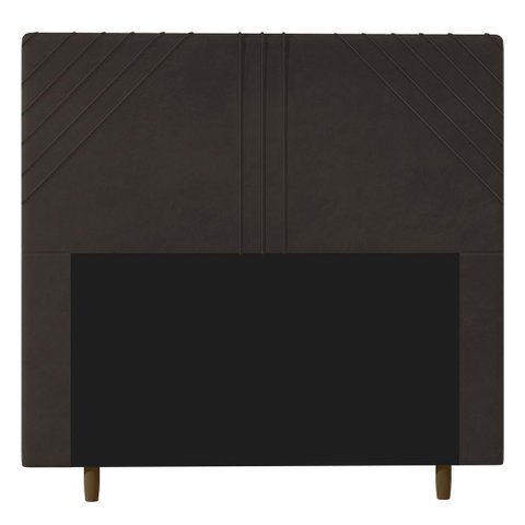 Cabeceira Cama Box Casal Lisboa 140cm Suede Marrom