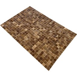 Tapete de couro marrom 1,00x1,50 sem borda peça 5x5cm - 2