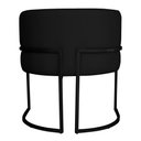 Ver imagem 5 de Kit 3 Poltronas Decorativa Luana Base Preta Pu Preto - Montanaris Decor Md Montanaris Decor