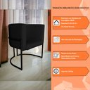 Ver imagem 7 de Kit 3 Poltronas Decorativa Luana Base Preta Pu Preto - Montanaris Decor Md Montanaris Decor