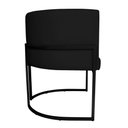 Ver imagem 4 de Kit 3 Poltronas Decorativa Luana Base Preta Pu Preto - Montanaris Decor Md Montanaris Decor