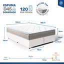 Ver imagem 4 de Cama Box com Colchão de Espuma D45 Pillow Top Ortopédico Domo Queen 158cm