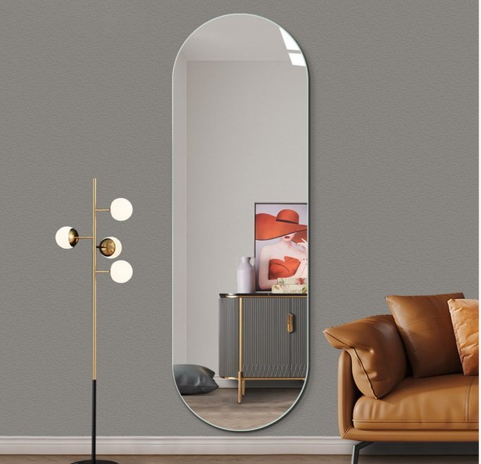Espelho Decorativo Lapidado Oval 50x100cm Woodglass - 4