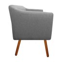 Ver imagem 4 de Kit Sofá Retrô Namoradeira 02 Lugares e Poltrona Decorativa Julia Linho Cinza A26 - D'Rossi