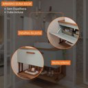 Ver imagem 3 de Gabinete para Banheiro 80 Cm 100% Mdf Nicho 1 Porta Basculante Duna Mgm Móveis Pistache/freijo